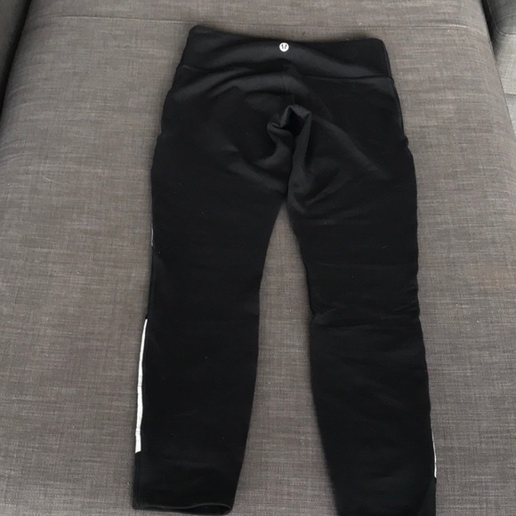 Lululemon Black and Gray Leggings Sz 4 - Picture 2 of 11